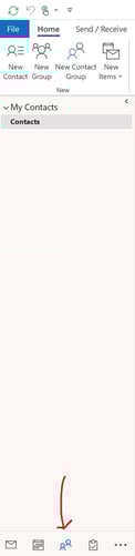 People contacts in Outlook