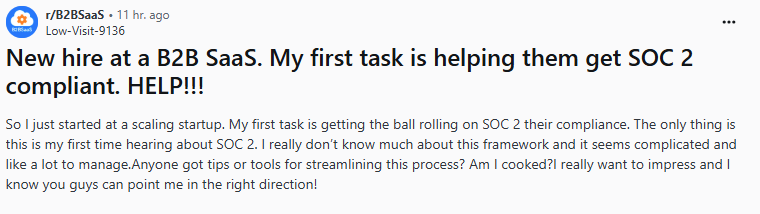 New hire issues with SOC 2 Compliance