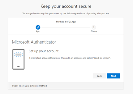 microsoft authenticator setup part 2