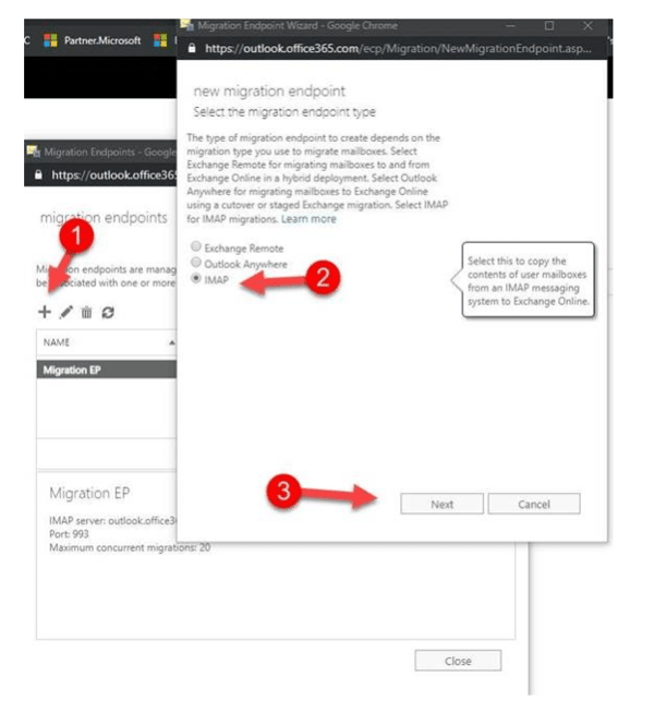 new migration endpoint