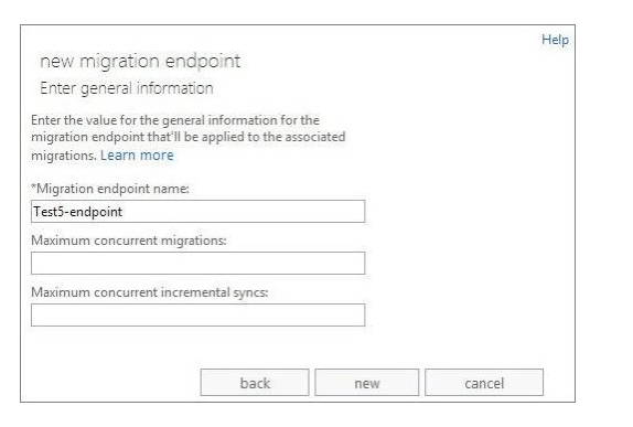 migration endpoint information 