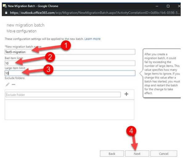 how to fill new batch migration details