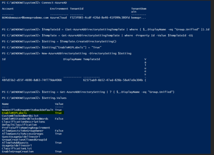 Microsoft Sensitivity Labels