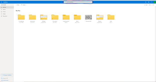 File Explorer OneDrive
