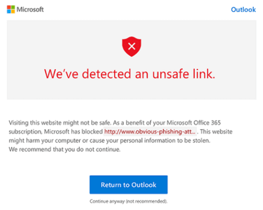 unsafe link detected