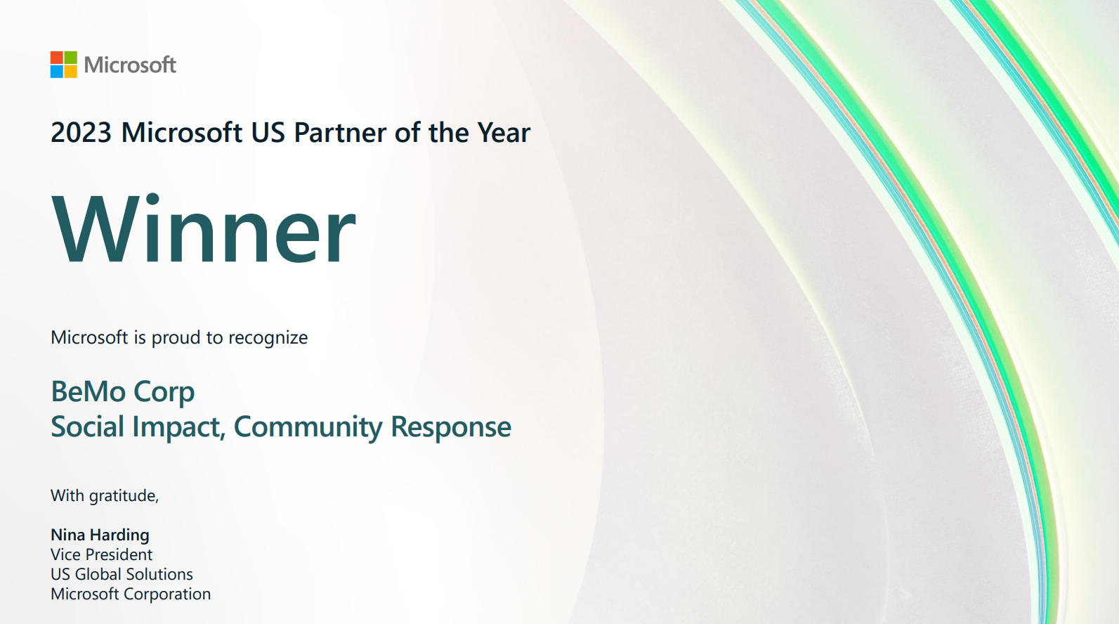 BEMO Wins Microsoft US Partner of the Year 2023