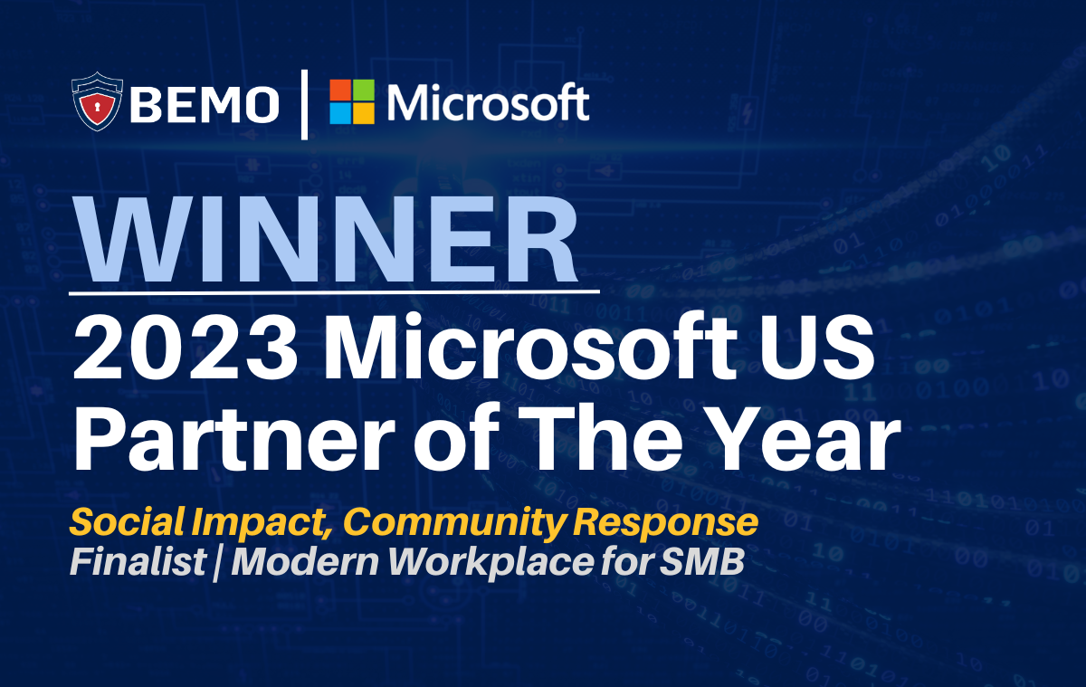 BEMO Wins Microsoft US Partner of the Year 2023