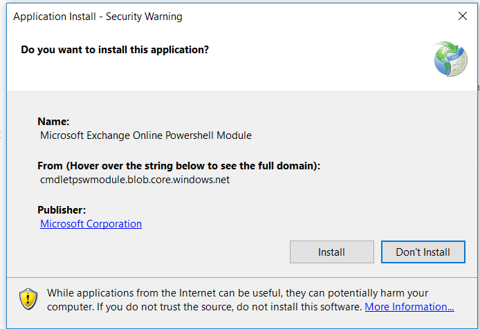 Install Microsoft Exchange Online Powershell Module
