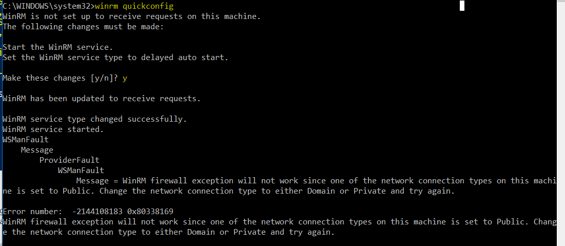 WinRM Quick Config