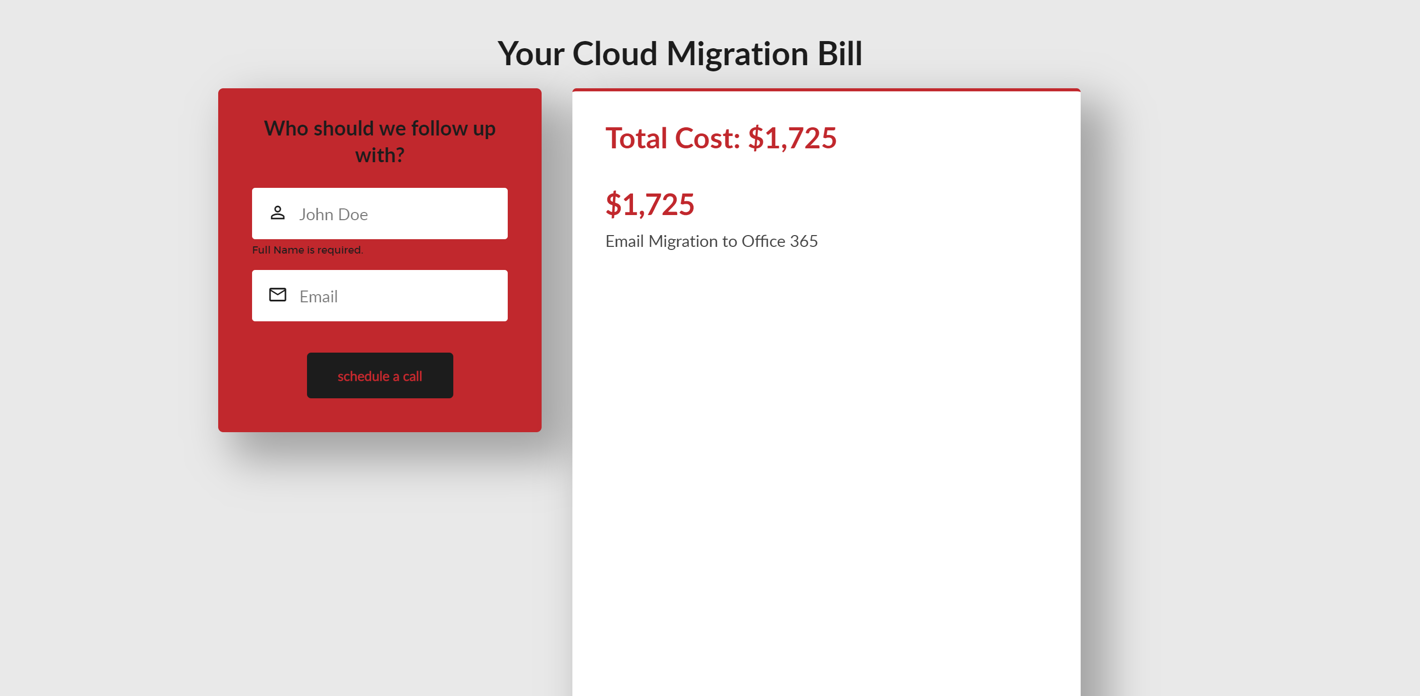 escalera mecánica desconectado agudo Cloud Migration Cost Calculator