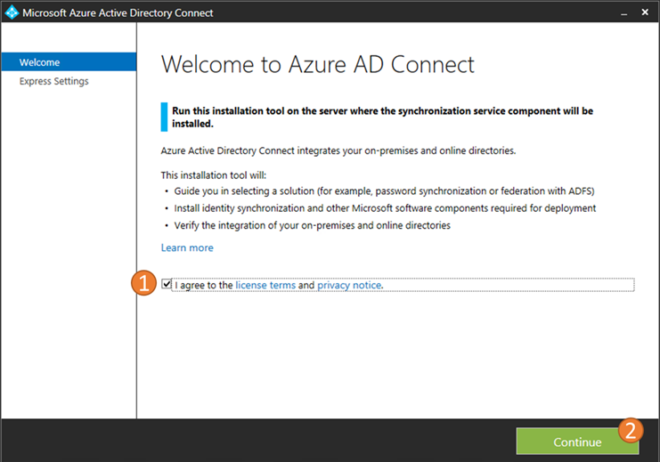 step by step azure ad connect