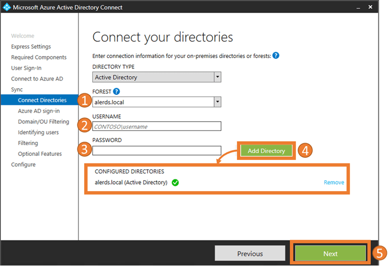 Connect your directories in AD Connect