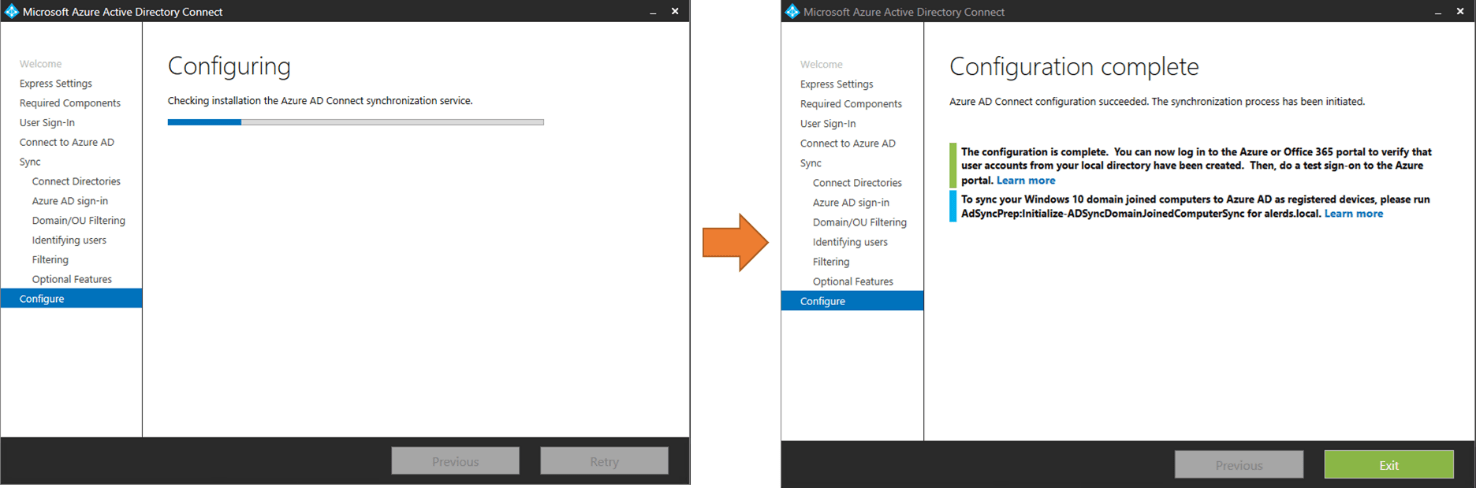 configure ad connect step by step