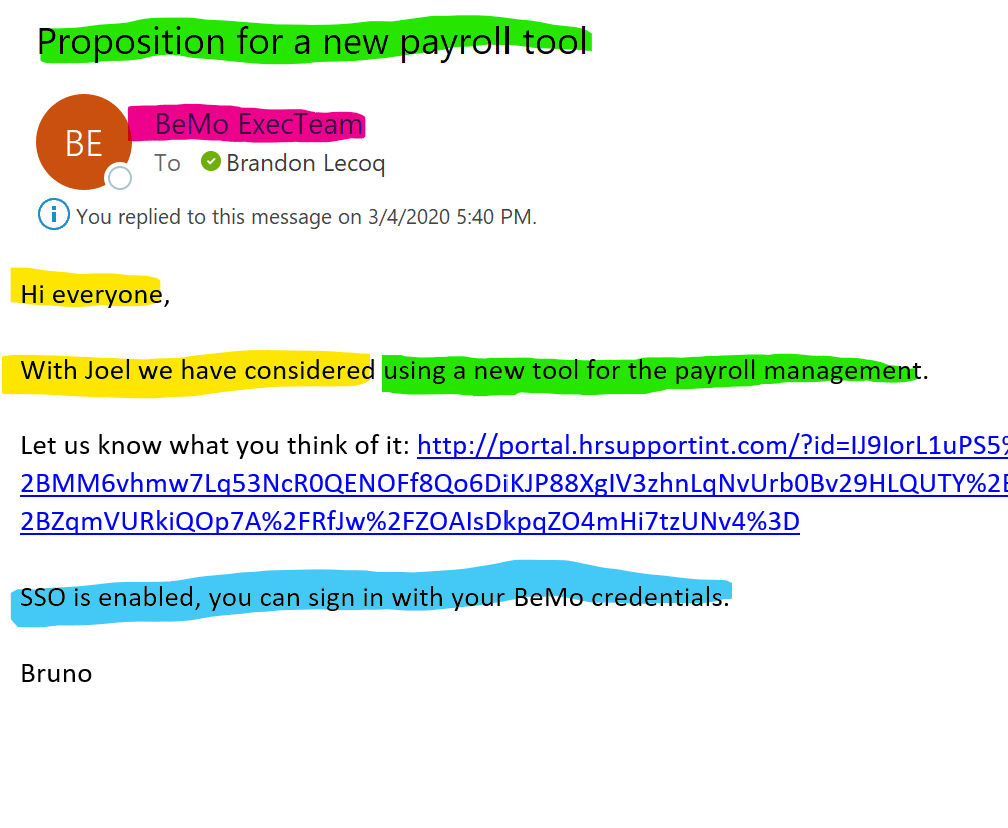 Spear Phishing Example