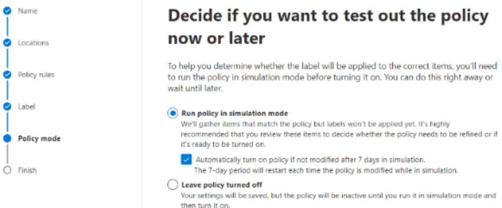 Test the policy now or later
